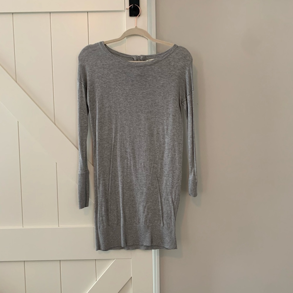 Grey sweater dress